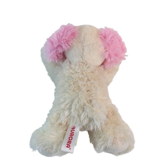 Aurora Chloe Puppy Dog Mini Flopsie Plush 8" Cream Pink Spaniel Stuffed Animal - Picture 3 of 7